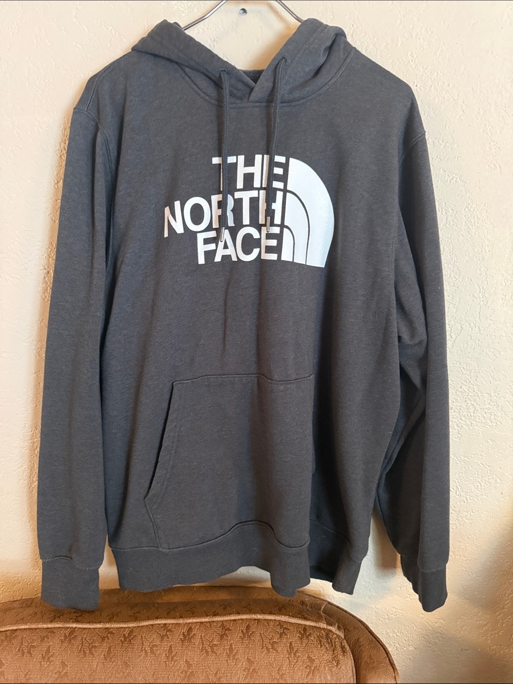The North Face Charcoal Gray Logo Pullover Hoodie